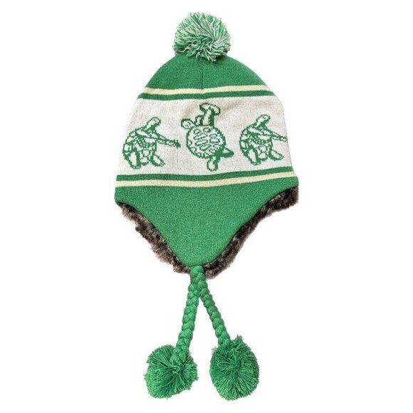 Grateful Dead Accessories - New Green Terrapin Station Grateful Dead Knit Adult Laplander Hat Winter Turtles